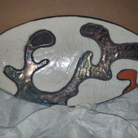 Svuotasche/centrotavola in ceramica raku