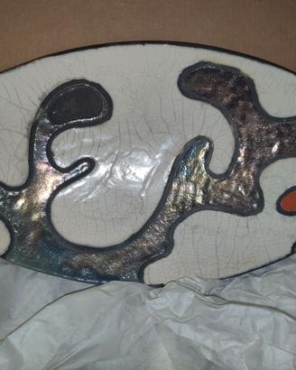 Svuotasche/centrotavola in ceramica raku