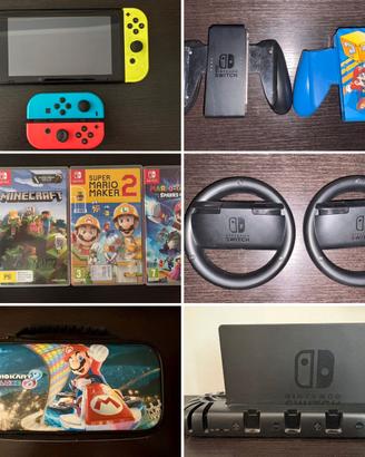 Nintendo Switch console,microsd 256gb, giochi, acc