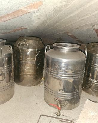 4 fusti in acciaio inox da 50 litri