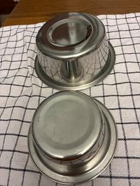 2  picvole ciotole acciaio