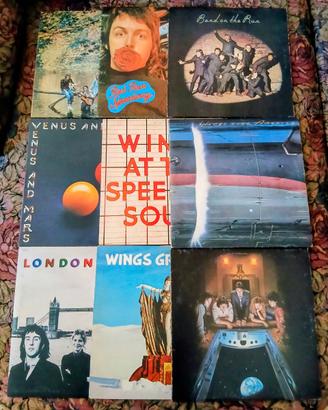 Collezione completa di 9 LP dei Wings