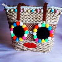 Borsa spiaggia. Borsa all'uncinetto. Borsa tote