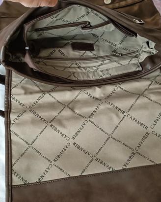 borsa cartella tracolla uomo cafè noir