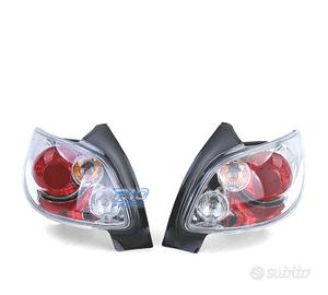 FANALI PER PEUGEOT 206 98-09 FONDO CROMATO ROSSO