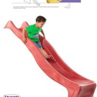 Scivolo ondulato in HDPE altezza 120 cm rosso