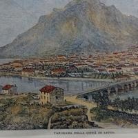 stampa antica di Lecco xilografia rarissima 