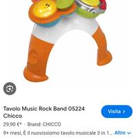 tavolo gioco musicale chicco music rock band