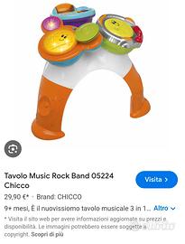 tavolo gioco musicale chicco music rock band