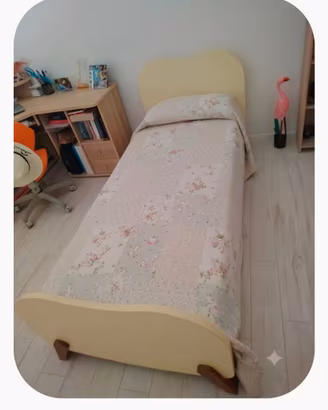 Letto singolo con materasso memory anallergico