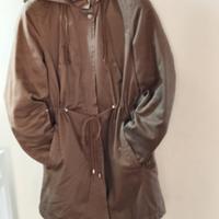 parka verde militare imbottitura trapuntata tg 40