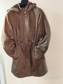 parka verde militare imbottitura trapuntata tg 40