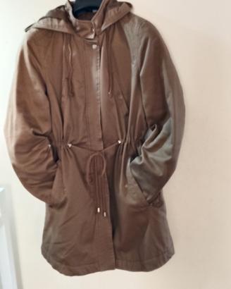 parka verde militare imbottitura trapuntata tg 40