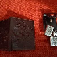 Portafoglio bikers+ porta accendino+ accendino. 