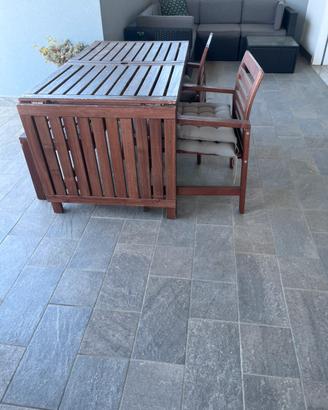 Set Tavolo e poltrone Ikea esterno (serie Applaro)