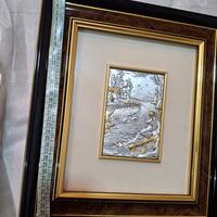 Quadro su lastro d'argento 