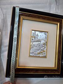 Quadro su lastro d'argento 