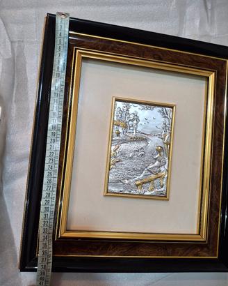 Quadro su lastro d'argento 