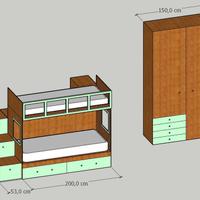 cameretta con letti a castello