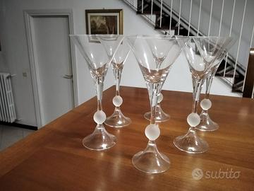 6 calici di cristallo
