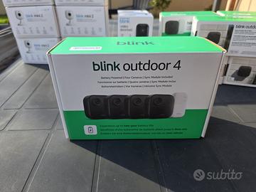 Nuova videocamera Blink Outdoor 4 Set da 4 e Sync