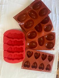 Stampi in silicone a forma di cuore e uovo di pasq