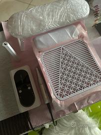 Aspiratore,fresa,poggiamani,torcia uv