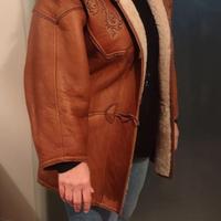 Vintage Giaccone ricamato Montone Shearling Belfe