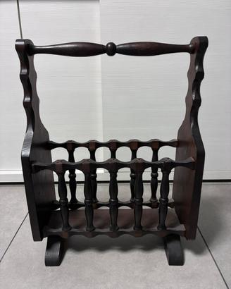 Portariviste vintage in legno stile spagnolo