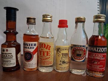 6 bottigliette mignon liquori