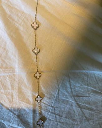 Collana quadrifogli bianchi