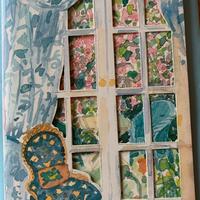 Card vintage con finestra