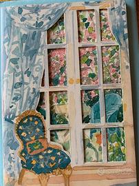 Card vintage con finestra