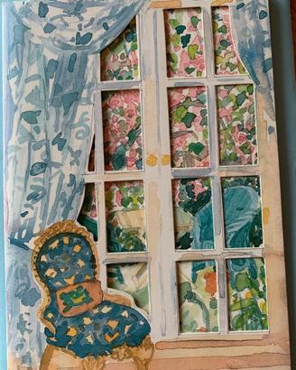 Card vintage con finestra