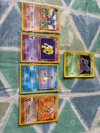 Lotto Carte pokemon set fossil rare, holo e non