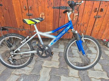 bici con ruote da 16 pollici e portapacchi