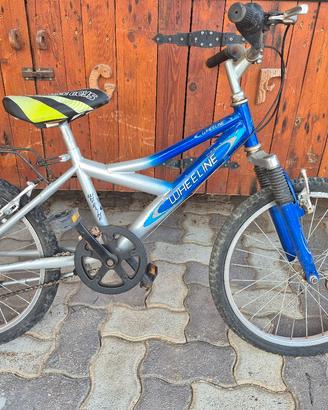 bici con ruote da 16 pollici e portapacchi