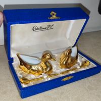 Set Cigni Dorati Créations PV - Porcellana Oro 