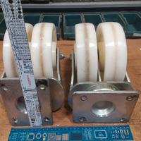 ruote gemellari nylon staffa girevole