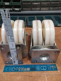 ruote gemellari nylon staffa girevole