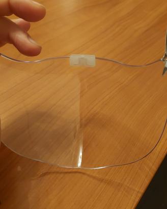 occhiali con visiera naso e bocca