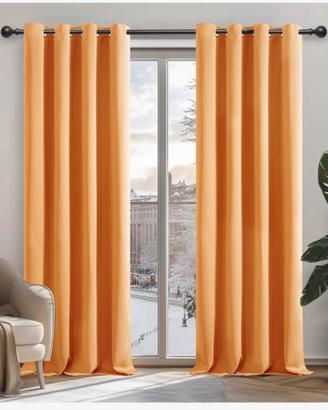Set tende colore giallo senape coprenti