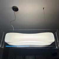 Lampadario moderno in policarbonato trasparente