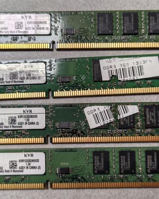 Kit 4 banchi RAM formato DIMM da 2Gb (8Gb tot)