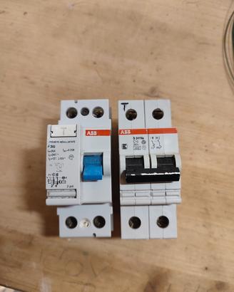 Coppia Interruttori magnetotermABB: Salvavita 25A 