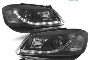 FARI PER OPEL ZAFIRA 99-05 LUCE DIURNA A LED NERI