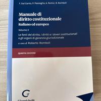 Manuale di diritto costituzionale Italiano/Europeo