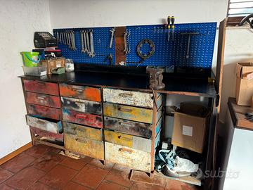 Bancone da lavoro officina TUTTO IN FERRO