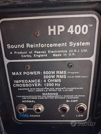 casse professionali Peavey HP 400 – 600W