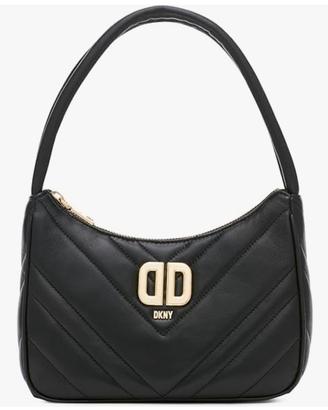 DKNY Delphine Quilted Shoulder Bag Black/Gold